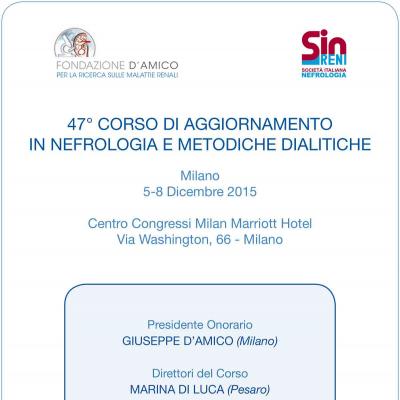 47° Corso di aggiornamento in nefrologia e metodiche dialitiche